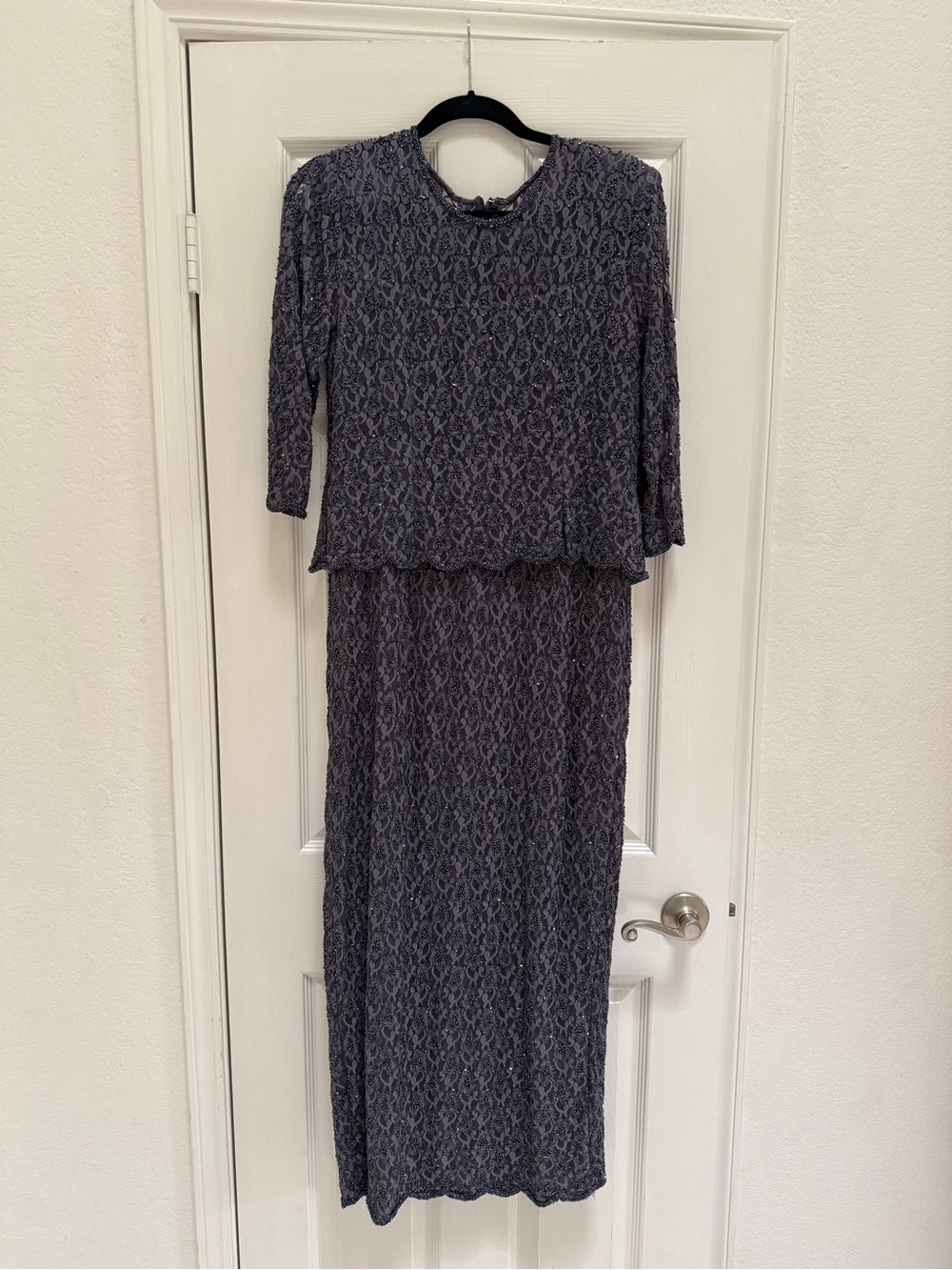 Stenay Long Sleeve Textured Maxi Dress - Gray